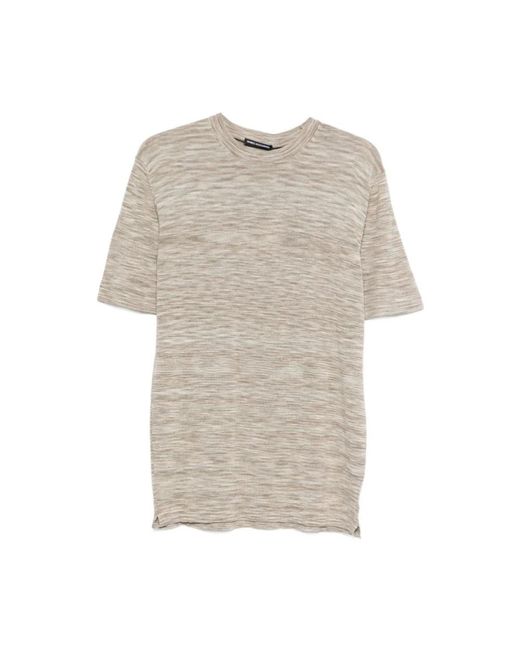 Daniele Alessandrini Natural Round-Neck Knitwear for men