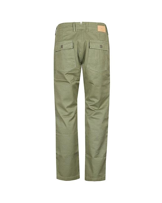 Tela Genova Green Straight Trousers for men