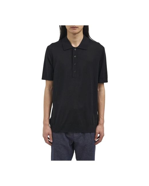 Paolo Pecora Black Polo Shirts for men