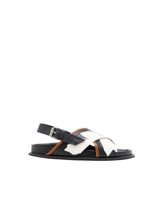 Flat Sandals Plan C de color Black