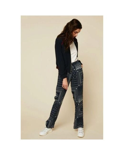 Straight Trousers Tommy Hilfiger de color Blue