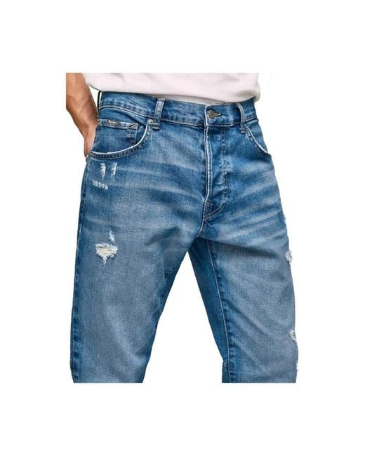Pepe Jeans Blue Straight Fit Jeans for men