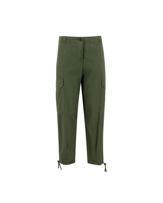 Straight trousers Aspesi de color Green