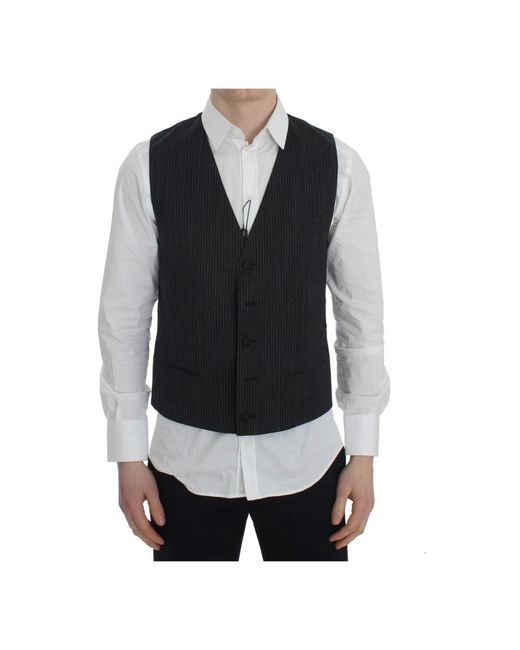 Suit Vests di Dolce & Gabbana in Black da Uomo