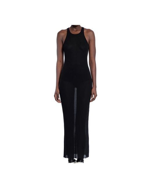 Rick Owens Kleedjes ,Zwart ,Abito Tank Dress in het Black