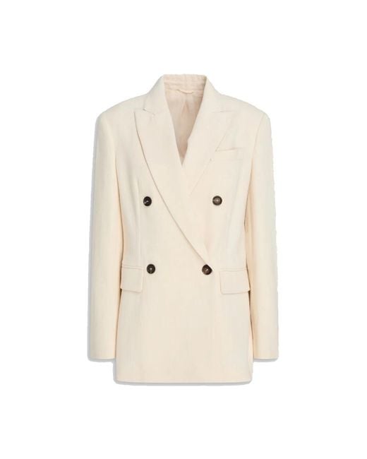 Brunello Cucinelli Natural Blazers