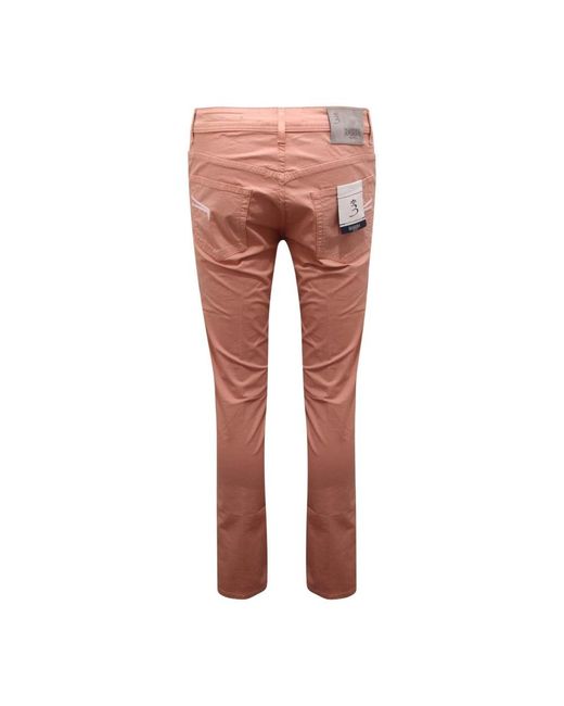 Barba Napoli Pink Slim-Fit Trousers for men