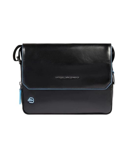 Piquadro Personalisierbare Umhängetasche Herren Aus Leder Mit Ipadmini-Fach, Rfid-Geschützt in Black für Herren