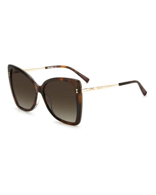 Missoni Bruin Metalen Zonnebril Vrouwen Degraded in het Brown