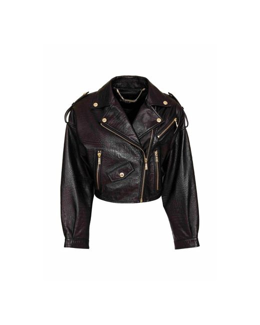 Leather Jackets Just Cavalli de color Black
