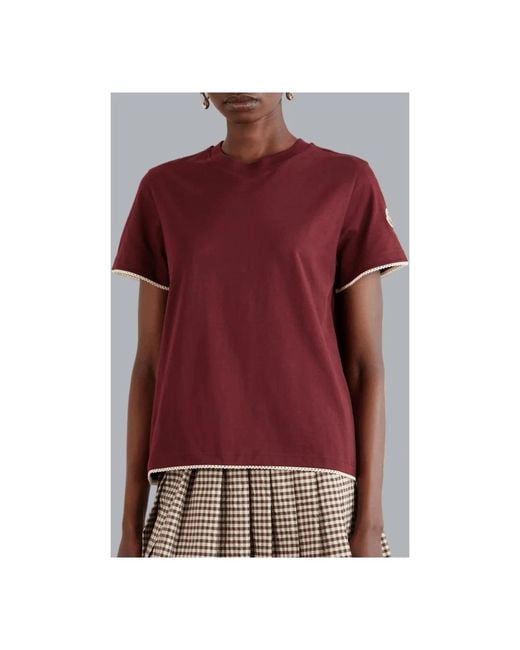 Moncler Red T-Shirts