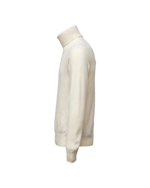 Zanone Turtleneck Sweater in het White voor heren