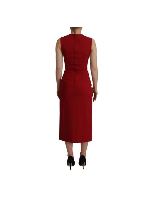 Dresses > day dresses > midi dresses Dolce & Gabbana en coloris Red