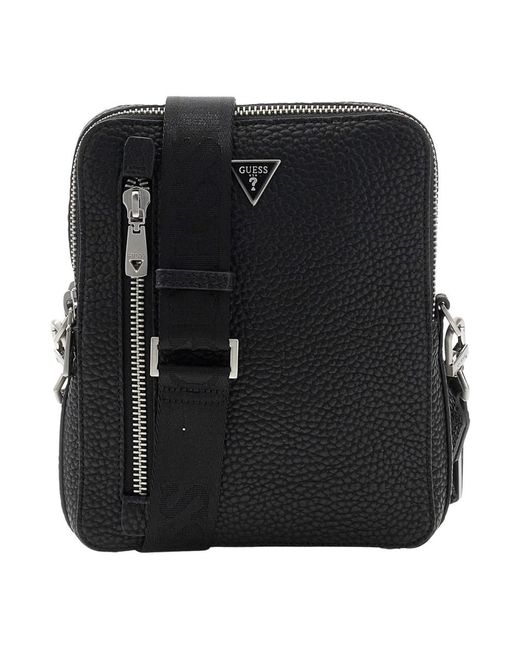 Guess Zwarte Messenger Tas Verhoog Stijl in het Black voor heren
