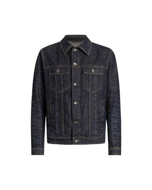 Dolce & Gabbana Black Denim Jackets for men
