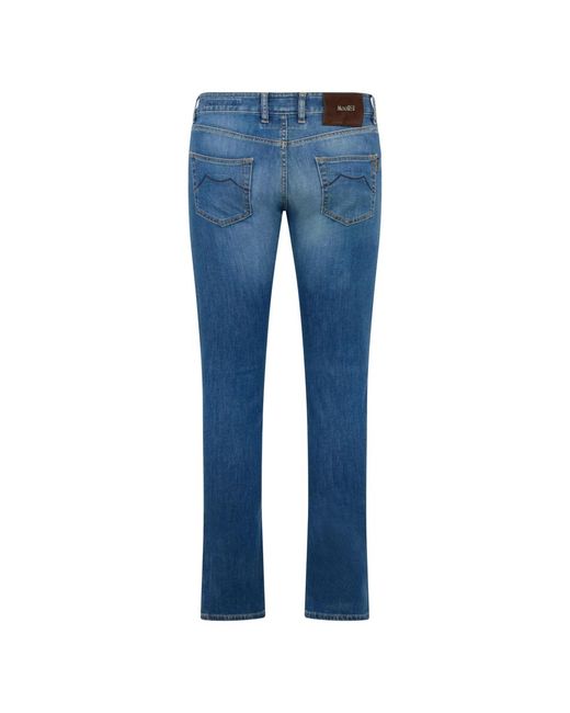 Moorer Blue Straight Jeans for men