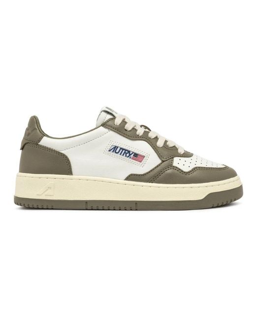 Autry Grüne flache schuhe klassischer 80er stil in White für Herren
