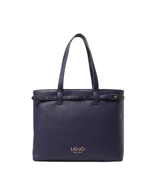 Liu Jo Blue Blaue Schultertasche Mit Gürteldetail