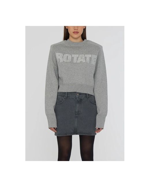 Knitwear > round-neck knitwear ROTATE BIRGER CHRISTENSEN en coloris Gray