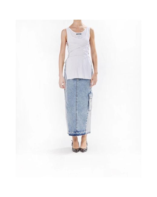 Moschino White Sleeveless Tops