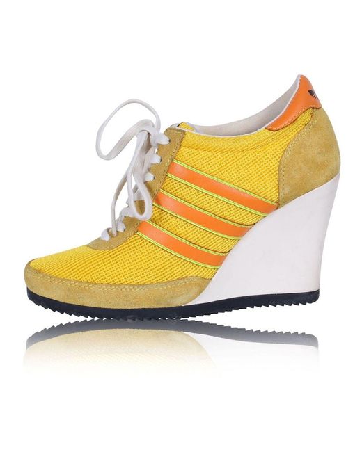 Jeremy Scott Adidas Wedge Sneakers in het Geel | Lyst BE