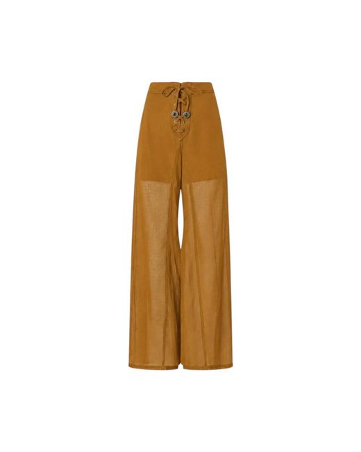 Pinko Brown Wide Trousers
