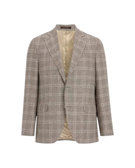 Oscar Jacobson Gray Blazers for men