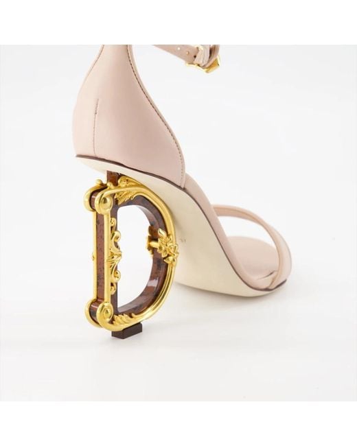 Shoes > sandals > high heel sandals Dolce & Gabbana en coloris Metallic