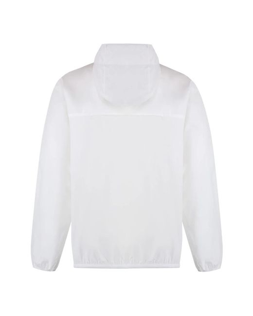 K-Way Jassen ,Wit ,Nylon Le Vrai 3.0 Claude Hooded Nylon Jacket in het White voor heren