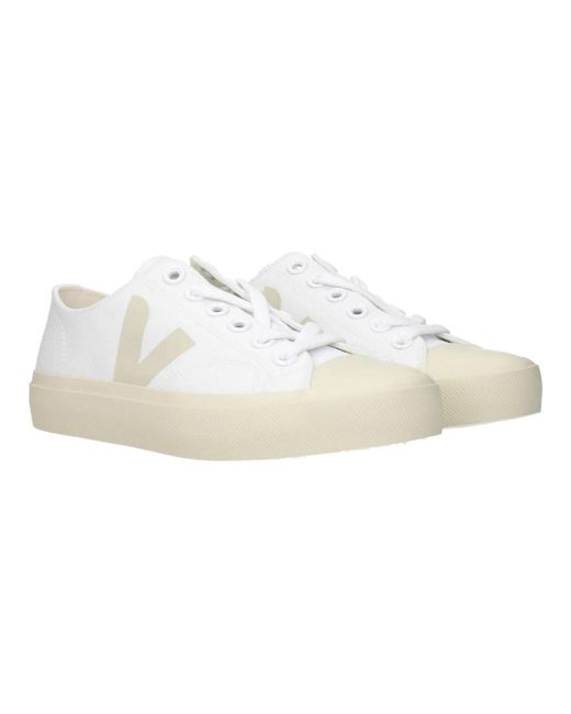 Veja Witte Stoffen Lage Sneakers in het White