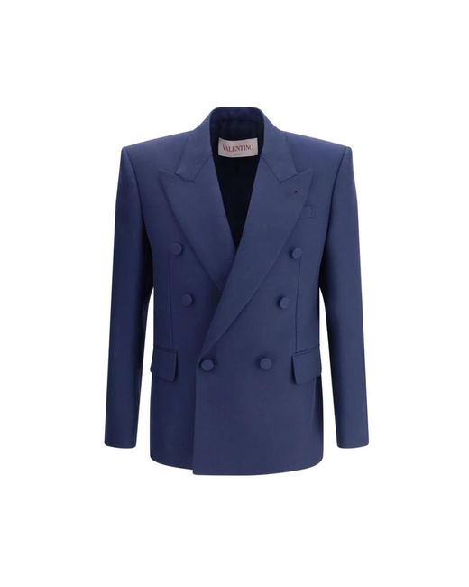 Valentino Wollblazer Mit Spitzem Revers in Blue für Herren