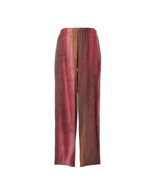 Manila Grace Red Wide Trousers