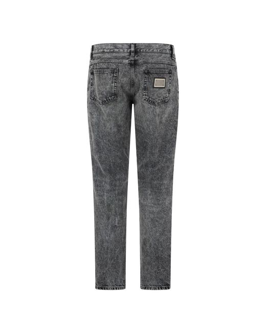 Dolce & Gabbana Gray Slim-Fit Jeans for men