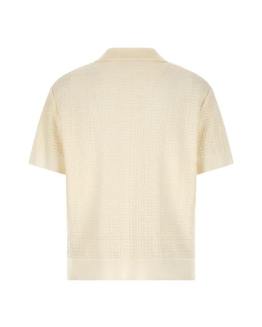 Balmain Natural Polo Shirts for men