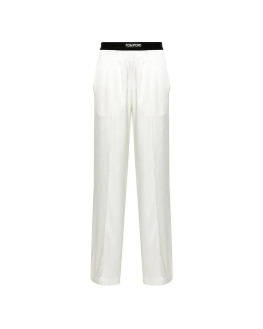 Tom Ford White Straight Trousers