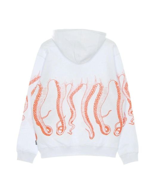 Octopus Weiße Kapuzenpullover Herren Outline in White für Herren