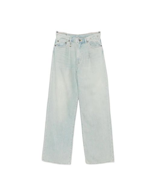 R13 Blue Wide Jeans
