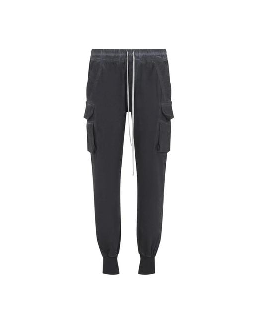 Rick Owens Blue Sweatpants for men