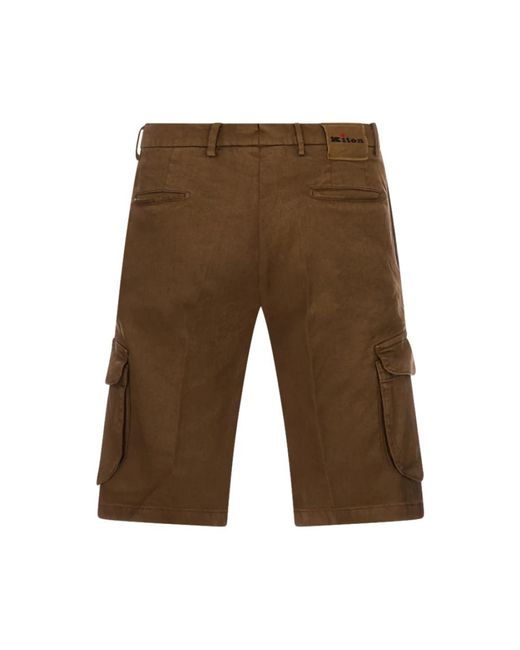 Kiton Brown Casual Shorts for men