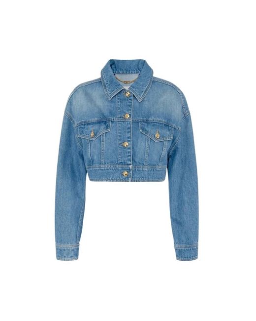 Denim Jackets Elisabetta Franchi de color Blue