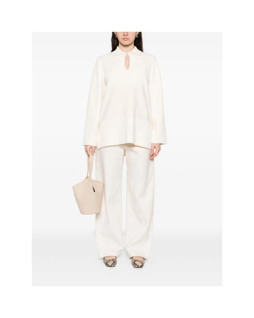 Max Mara Overhemden ,Wit ,Nylon Maglia Fuggito in het White