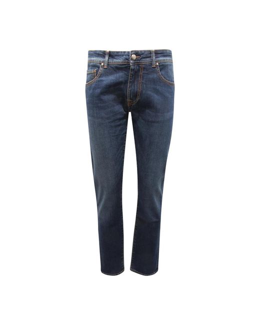 AT.P.CO Blue Straight Fit Jeans for men