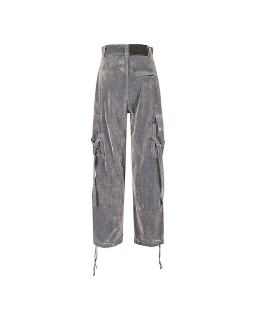 MSGM Gray Wide Trousers