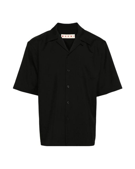 Marni Black Short Sleeve Shirts for men