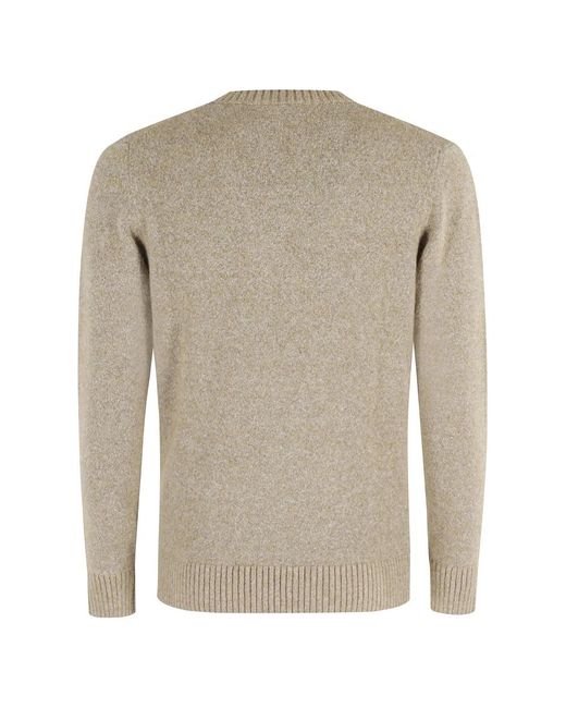 Kangra Gray Round-Neck Knitwear for men