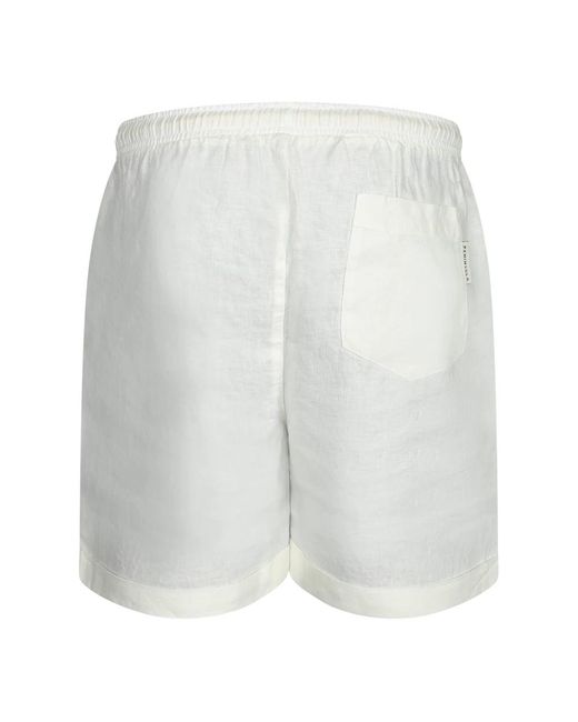 Peninsula White Casual Shorts for men