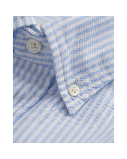 Gant Reg oxford banker stripe hemd - hellblau in Blue für Herren