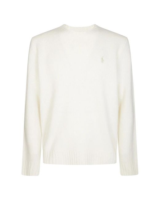 Polo Ralph Lauren White Round-Neck Knitwear for men