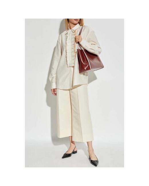 Marni White Wide Trousers
