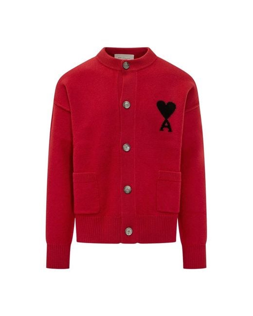 Cardigans AMI pour homme en coloris Red